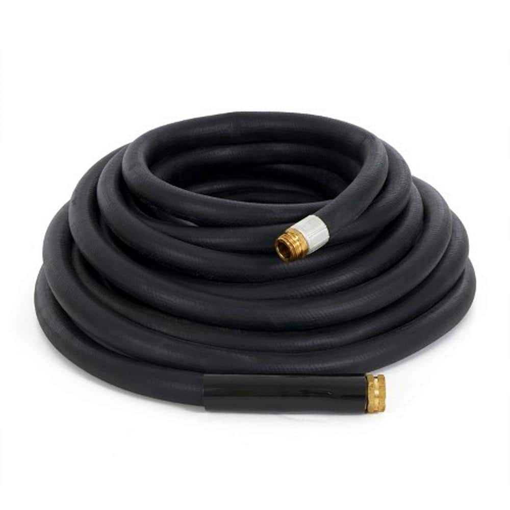 0.75 in. Dia x 100 ft. Industrial Rubber Garden Water Hose with Brass Fittings - Hercitys