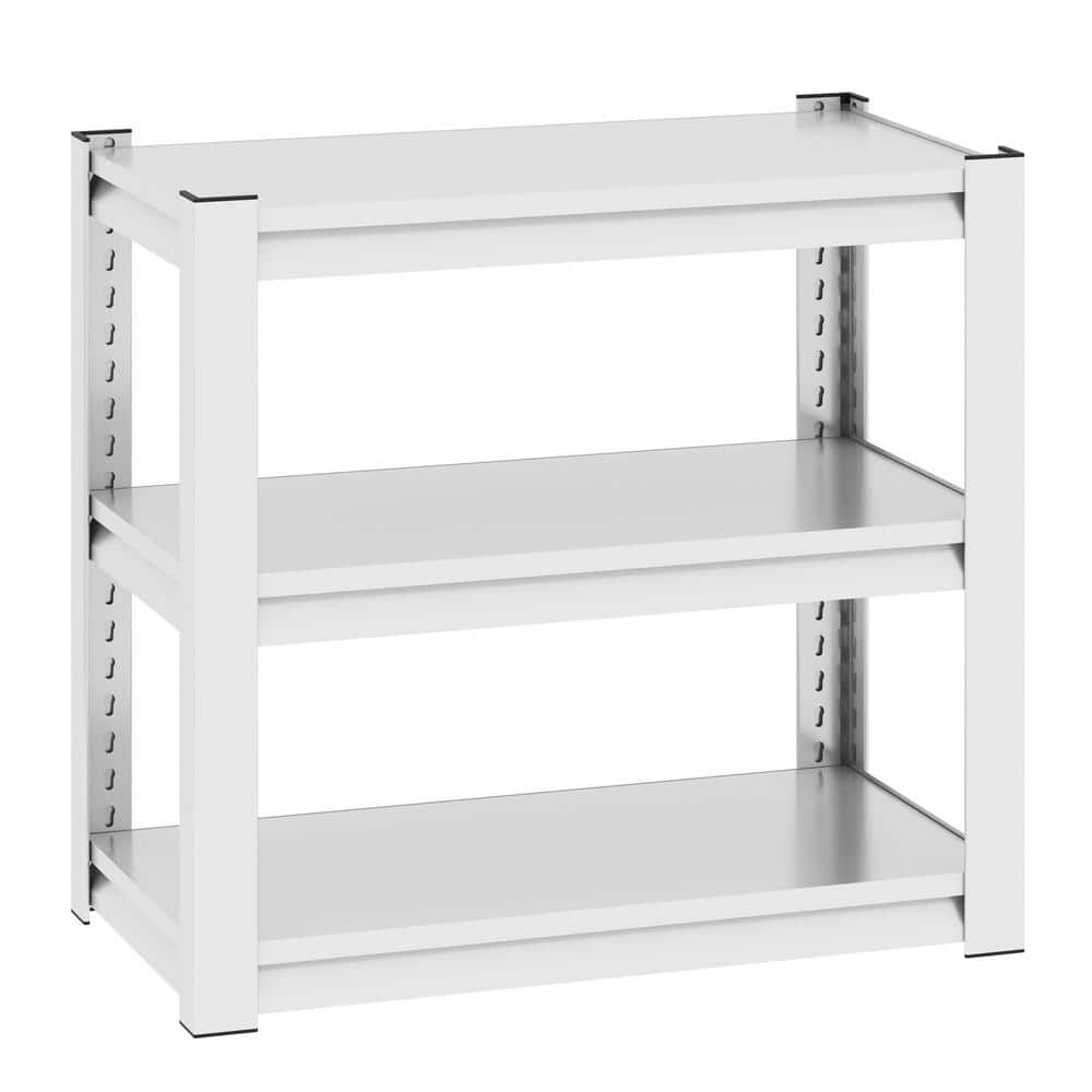 3-Tier Metal Heavy Duty Household Shelving Unit Fish Tank Stand in White ( 31.5 in. W x 34 in. H x 18 in. D) - Hercitys