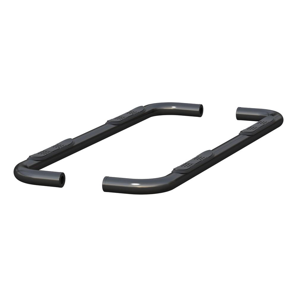 3 in. Round Semi-Gloss Black Steel Side Bars - Hercitys
