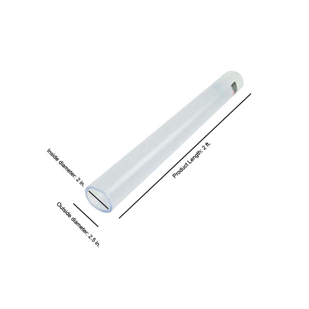 2-1/2 in. O.D. x 2 in. I.D. x 2 ft. PVC Braided Vinyl Tube - Hercitys