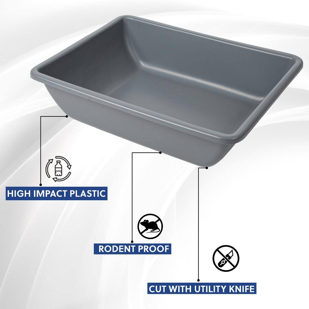 26 in. Gray Plastic Multi-Purpose Utility Tub - Hercitys