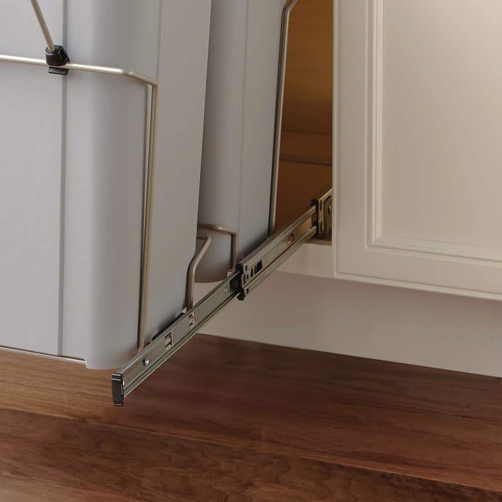 22.5 in. x 13.5 in. x 11.75 in. In Cabinet Pull Out Soft-Close 27 Qt. Trash Can - Hercitys
