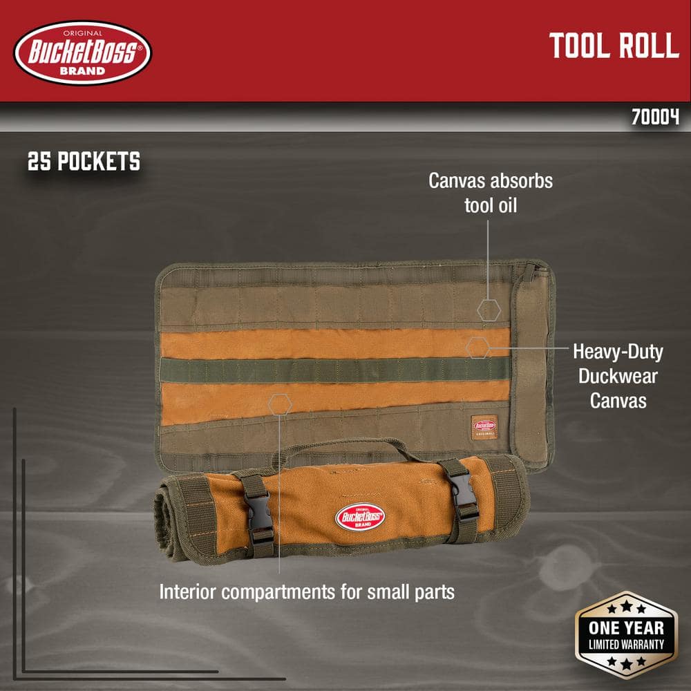 26 in. Tool Bag Roll with 25 Pockets - Hercitys
