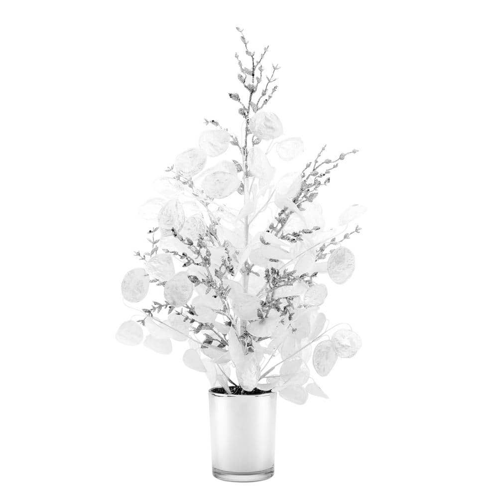 26 in. White Frost Tabletop Centerpiece Artificial Tree - Hercitys