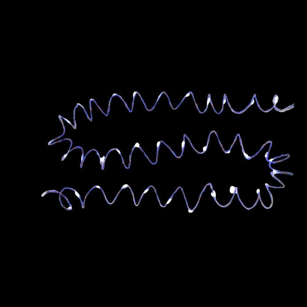 12 ft. Pre-Lit LED Battery Operated Blue Single Braided Garland (Bundle of 2) - Hercitys