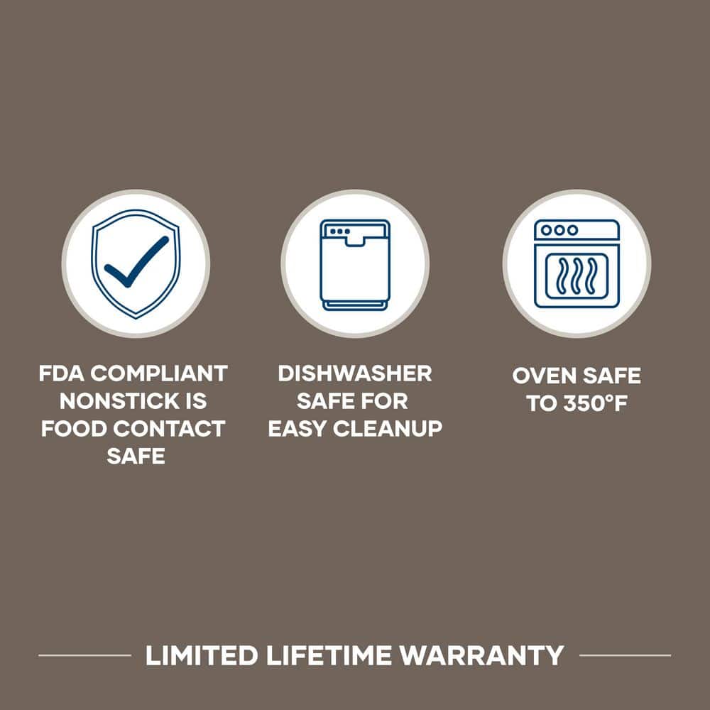 10 in. Radiant Aluminum Nonstick Frying Pan, Champagne - Hercitys