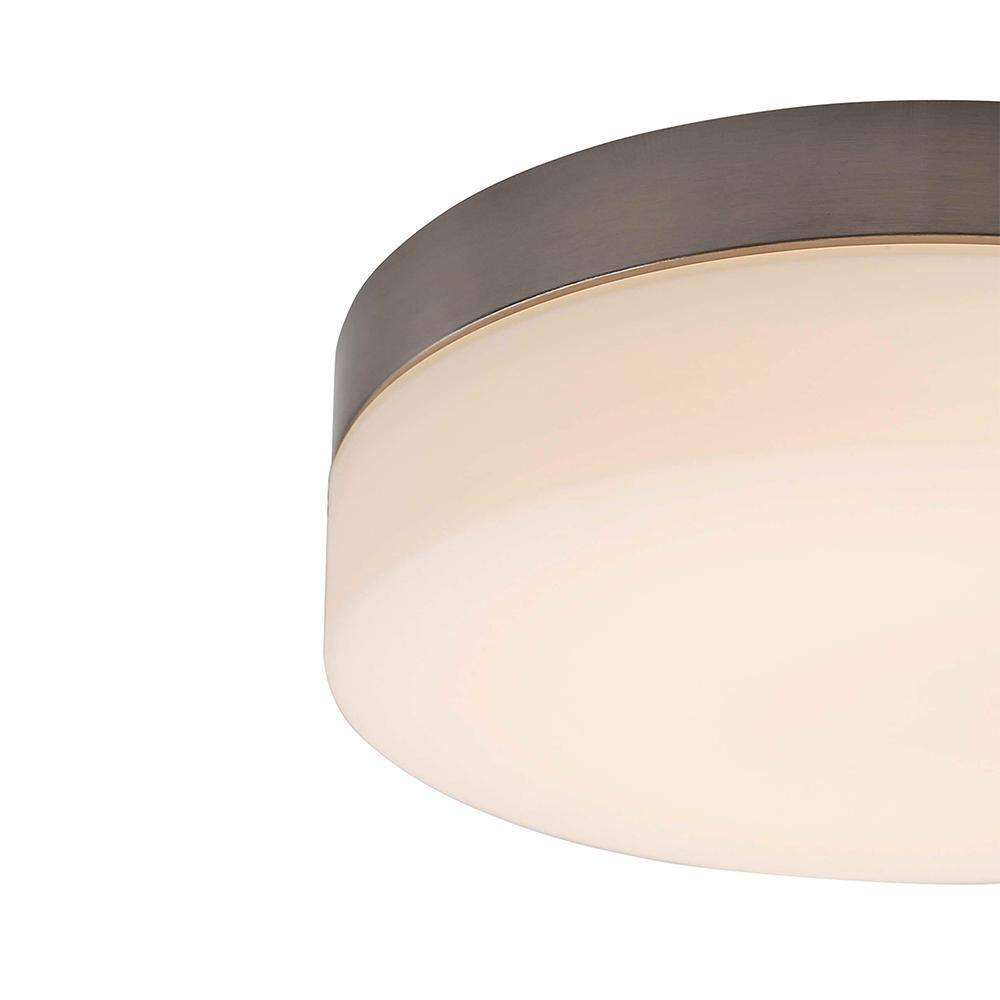 1-Light Integrated LED Flush Mount Ceiling Light in Brushed Nickel - Hercitys