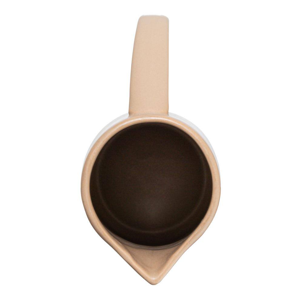 48 oz. Matte Putty Beige Stoneware Pitcher - Hercitys