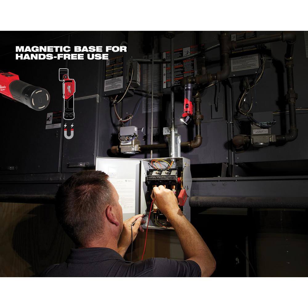 500 Lumens LED Pivoting REDLITHIUM USB Flashlight with GRIDIRON Black Adjustable Fit Trucker Hat - Hercitys