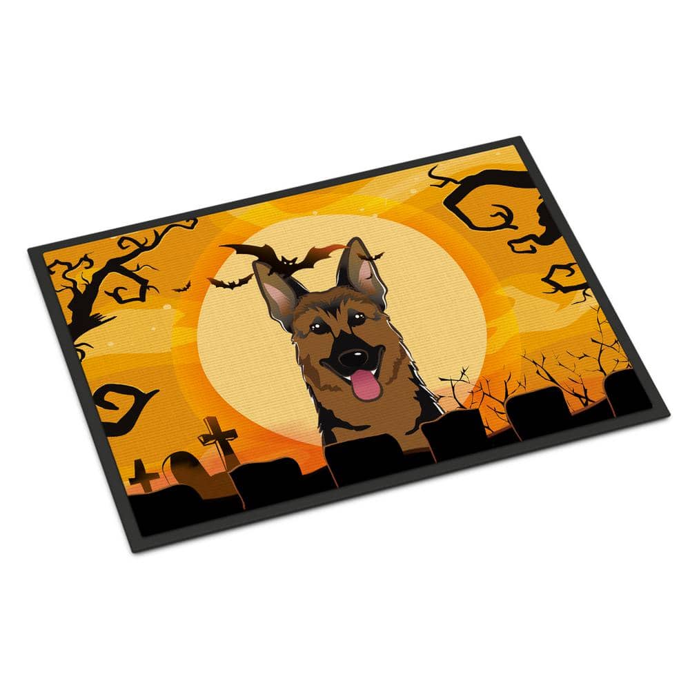 24 in. x 36 in. Indoor/Outdoor Halloween German Shepherd Door Mat - Hercitys