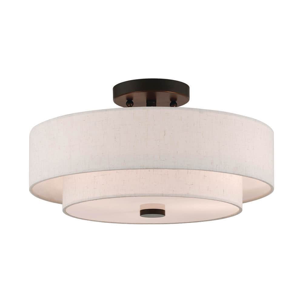 18 in. Semi Flush Mount 4-Light English Bronze Monroe - Hercitys