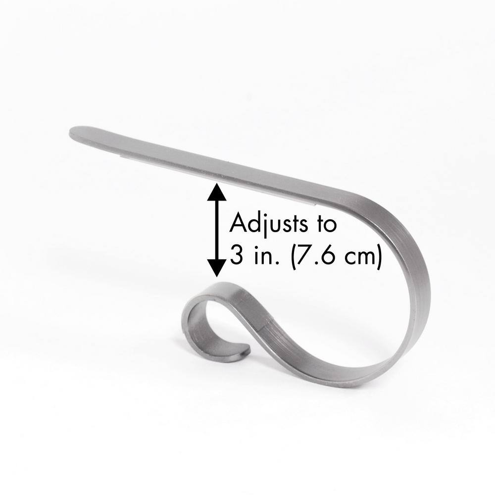 2.5 in. Steel Gold Glitter MantleClip Stocking Holder (4-Pack) - Hercitys