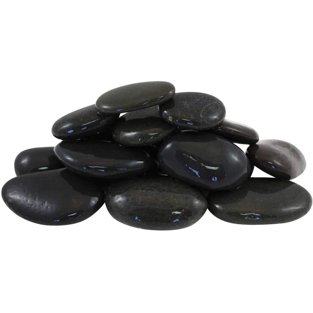 0.25 cu. ft. 20 lbs. 1 in. to 3 in. Grey Mexican Beach Pebble Landscape Rock - Hercitys