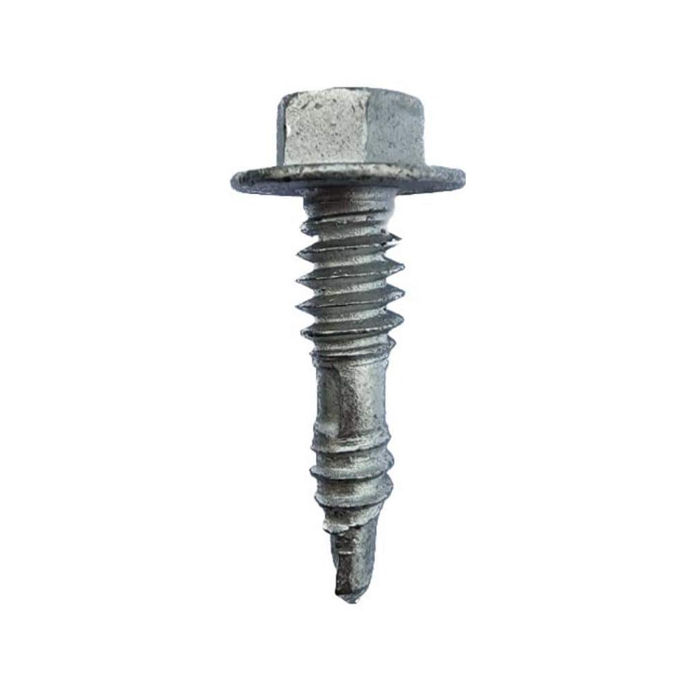3/8 in. Hex Head #16 x 1 1/8 in. Self-Tapping Screw with #14 Tip with Secondary #16 Drill Bit and Thread (100-Pack) - Hercitys