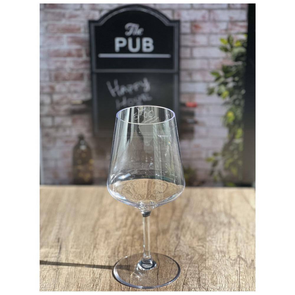 18 oz. Stemmed Acrylic Wine Glasses Set (Set of 4) - Hercitys