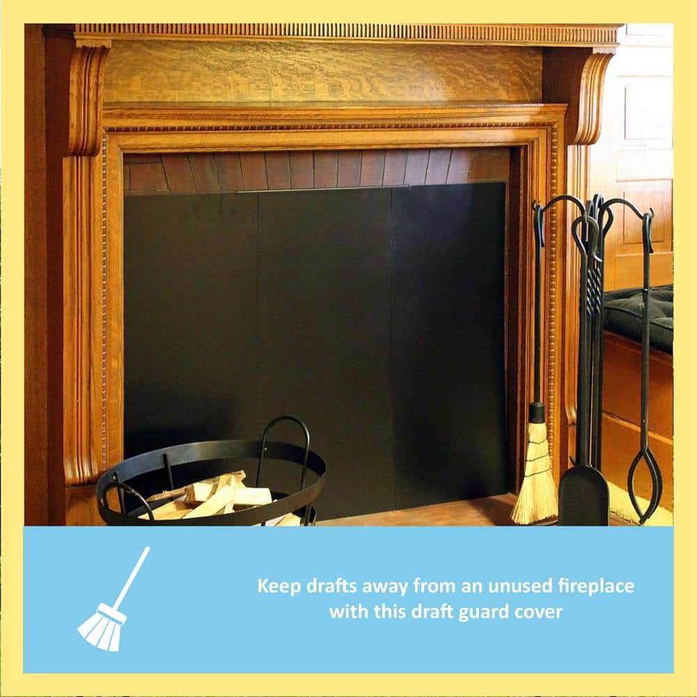 40 in. L Black 3-Panel Steel Draft Guard Cover - Hercitys