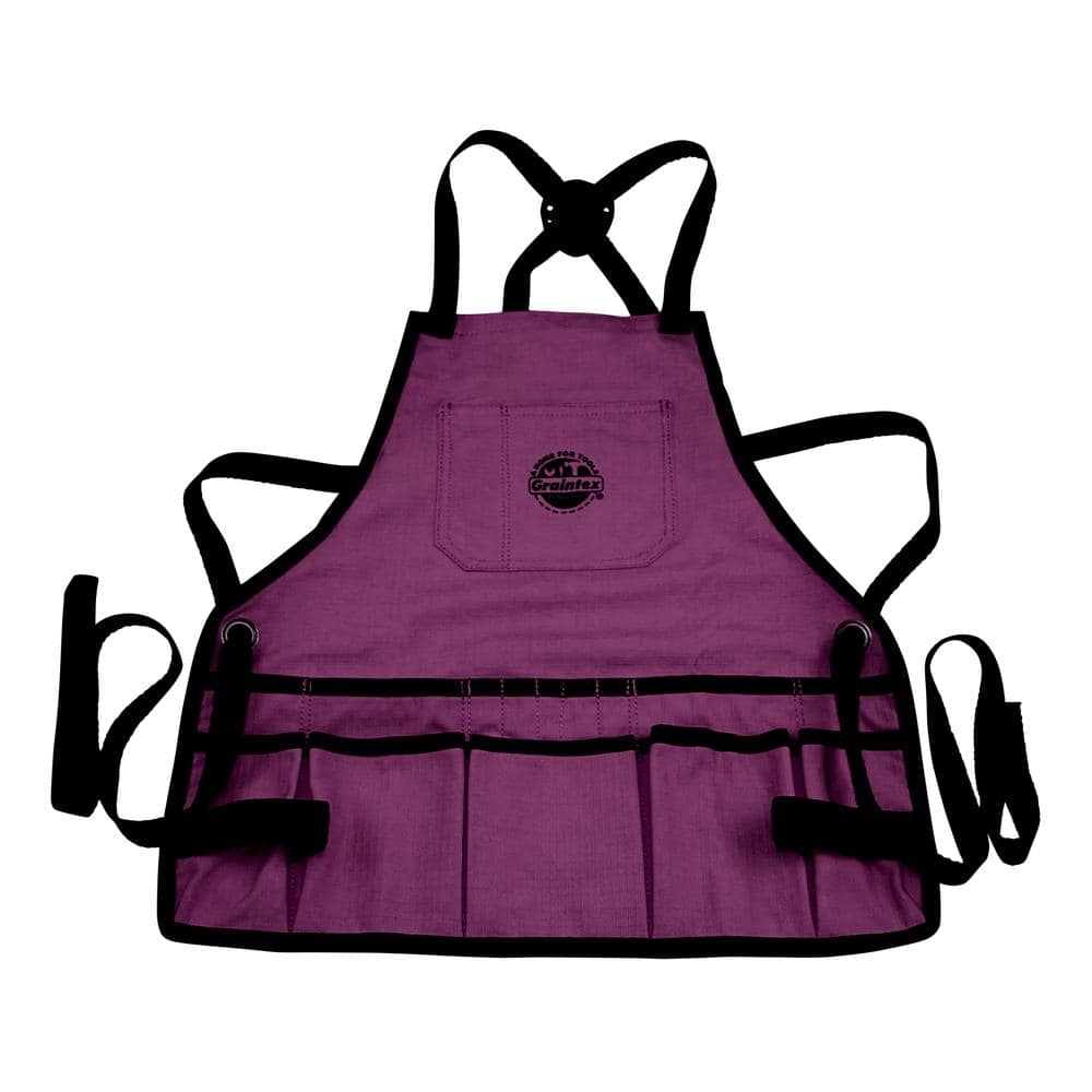 16-Pocket Rip-Stop Canvas Purple Bib Apron - Hercitys