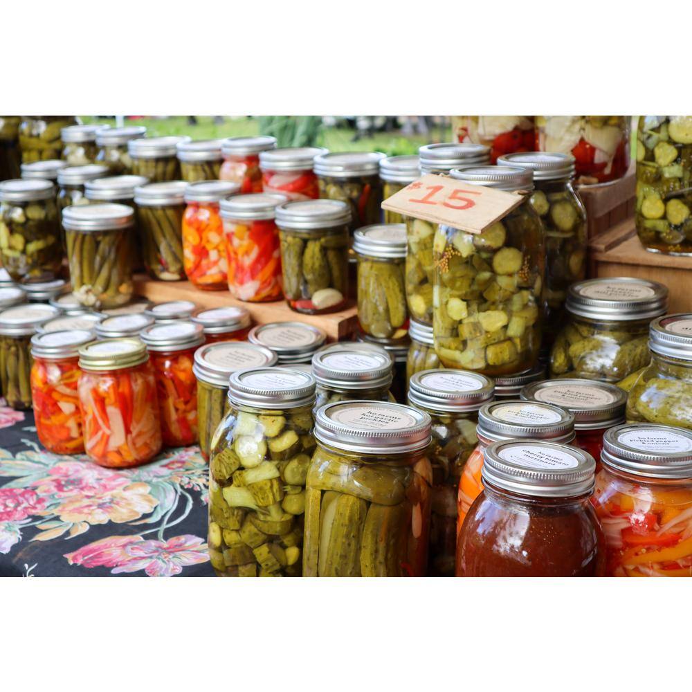 16 oz. Regular Mouth Glass Canning Jar (2 packs of 12) - Hercitys