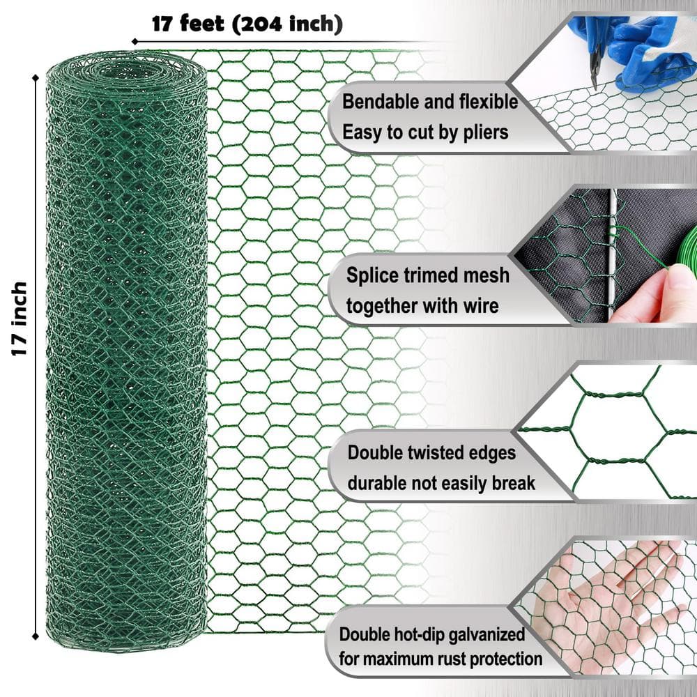 17 in. x 17 ft. Metal Garden Fence - Hercitys