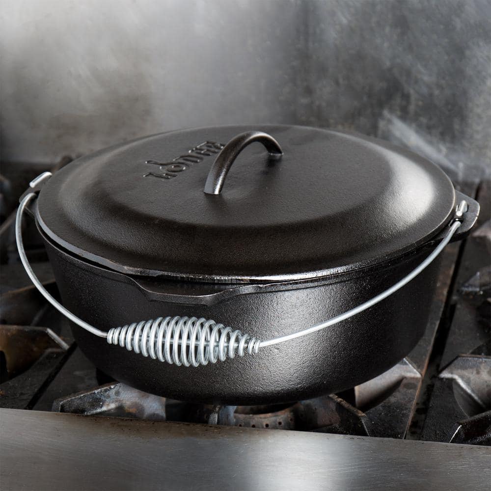 4 Qt. Cast Iron Dutch Oven With Lid and Bail Handle - Hercitys