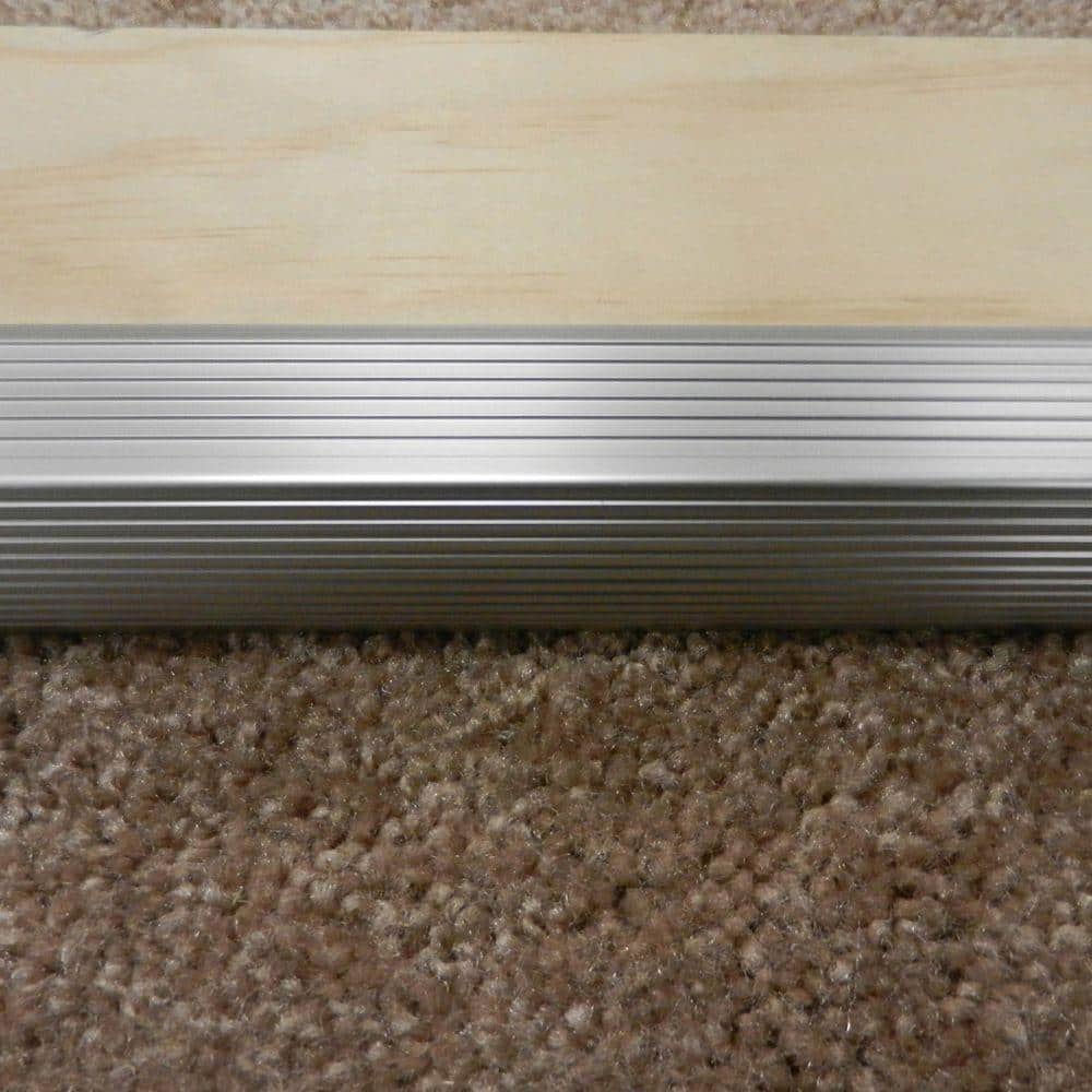 36″ SATIN SILVER ALUMINUM FLUTE CINCH STAIR EDGING - Hercitys