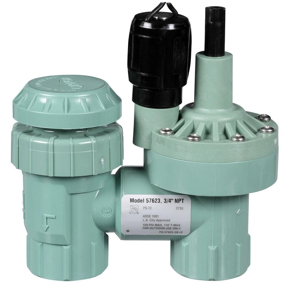 3/4 in. Plastic FPT Automatic Anti-Siphon Zone Valve - Hercitys