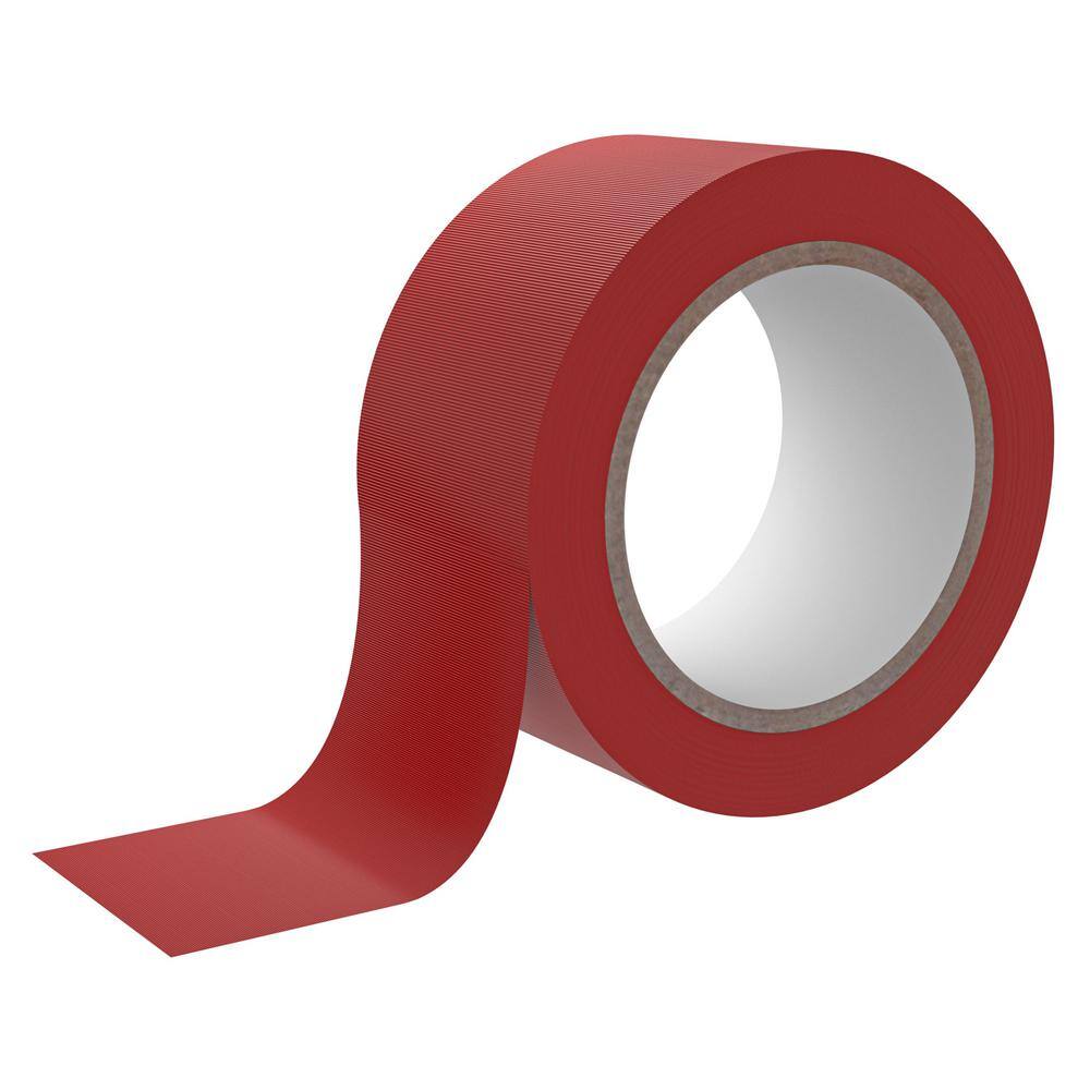 1-7/8 in. x 100 ft. x 0.005 in. Red Seam Guard Underlayment Tape Roll (12-Pack) - Hercitys