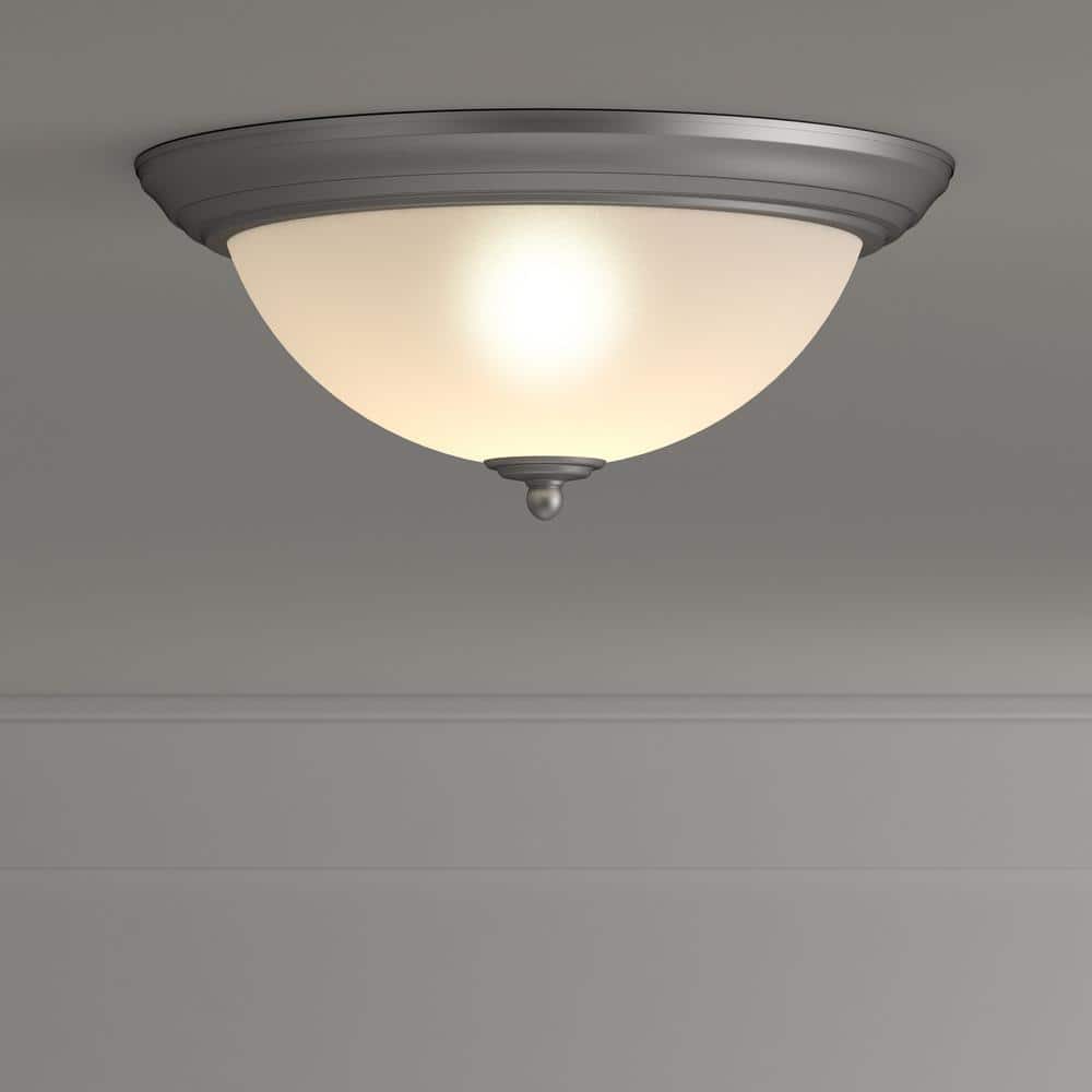 13 in. 2-Light White Flush Mount (8-Pack) - Hercitys