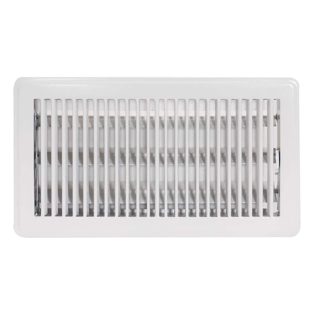 12 in. x 6 in. Steel Floor Diffuser, White - Hercitys