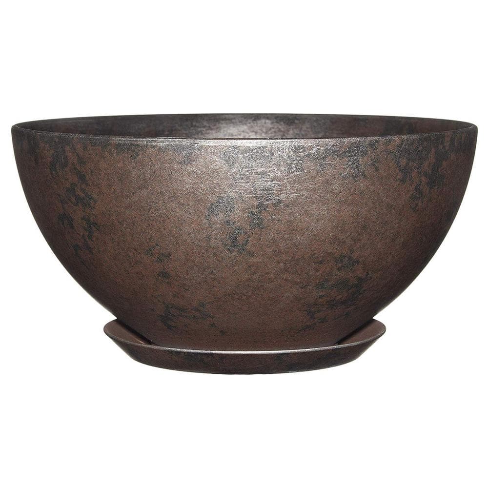 10 in. Northern Lights Rosie Bowl Resin Planter - Hercitys