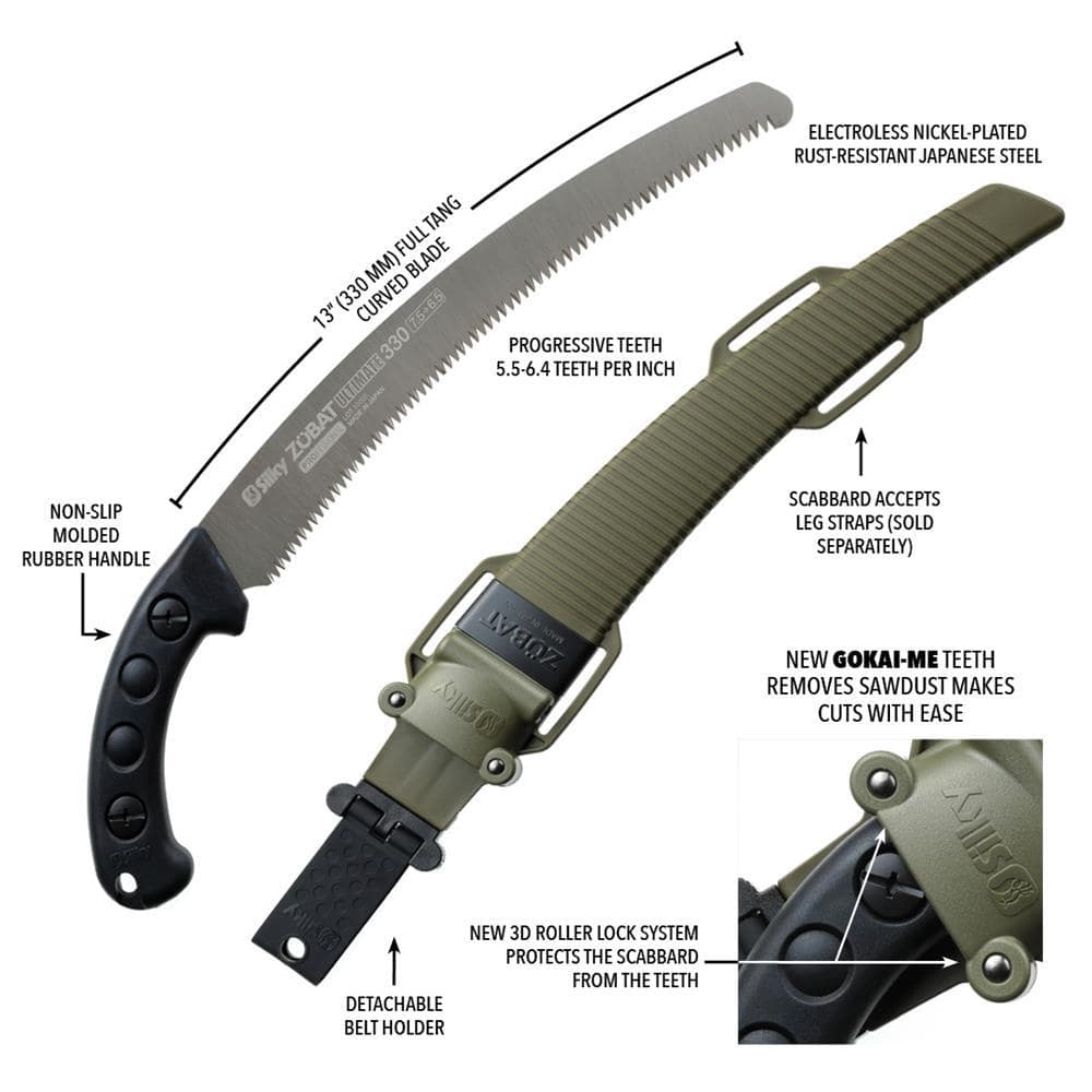 13 in. ZUBAT Steel Blade Ultimate Professional Curved Hand Pruning Saw - Hercitys