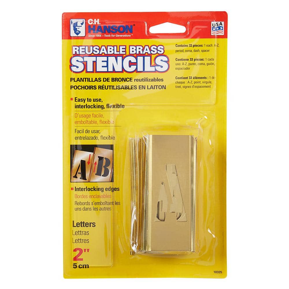 2 in. 33-Piece Stencil Letter Set - Hercitys