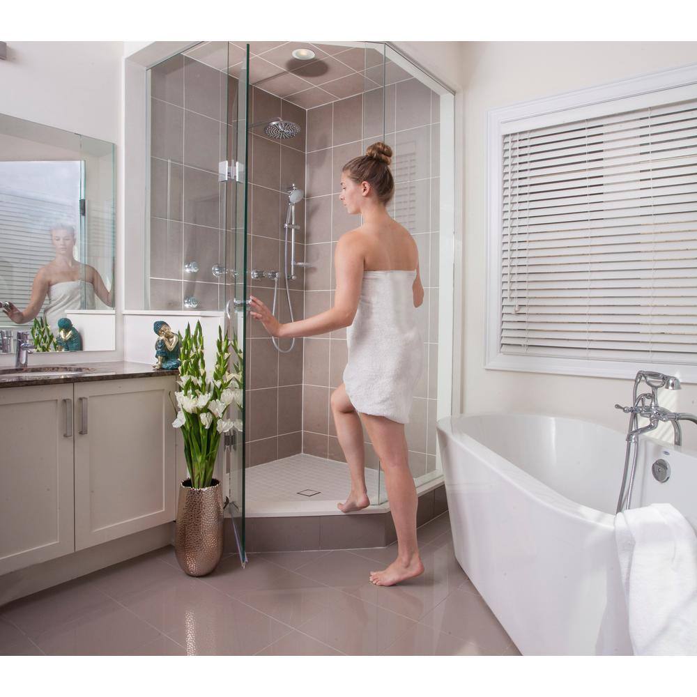 2-in-1 PVC Drain 4 in. x 4 in., Black - Hercitys