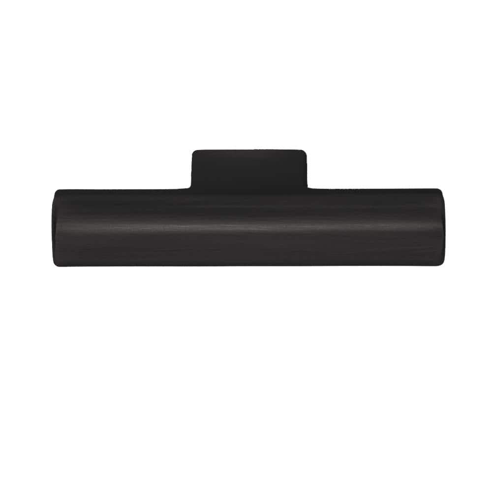 10-Pack Vail 2 in. (51 mm) Modern Matte Black T-Shaped Cabinet Knob - Hercitys