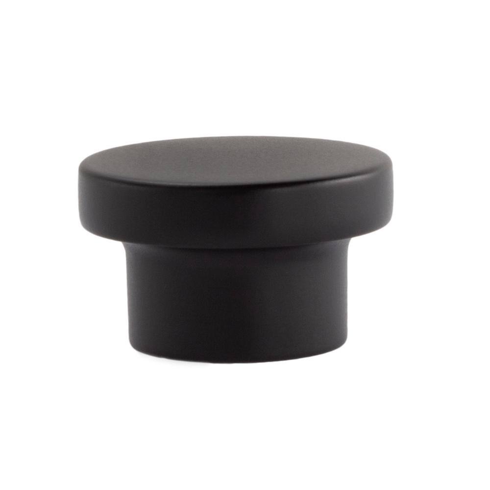 25-Pack Ethan 1-1/4 in. (32 mm) Modern Matte Black Round Cabinet Knob - Hercitys