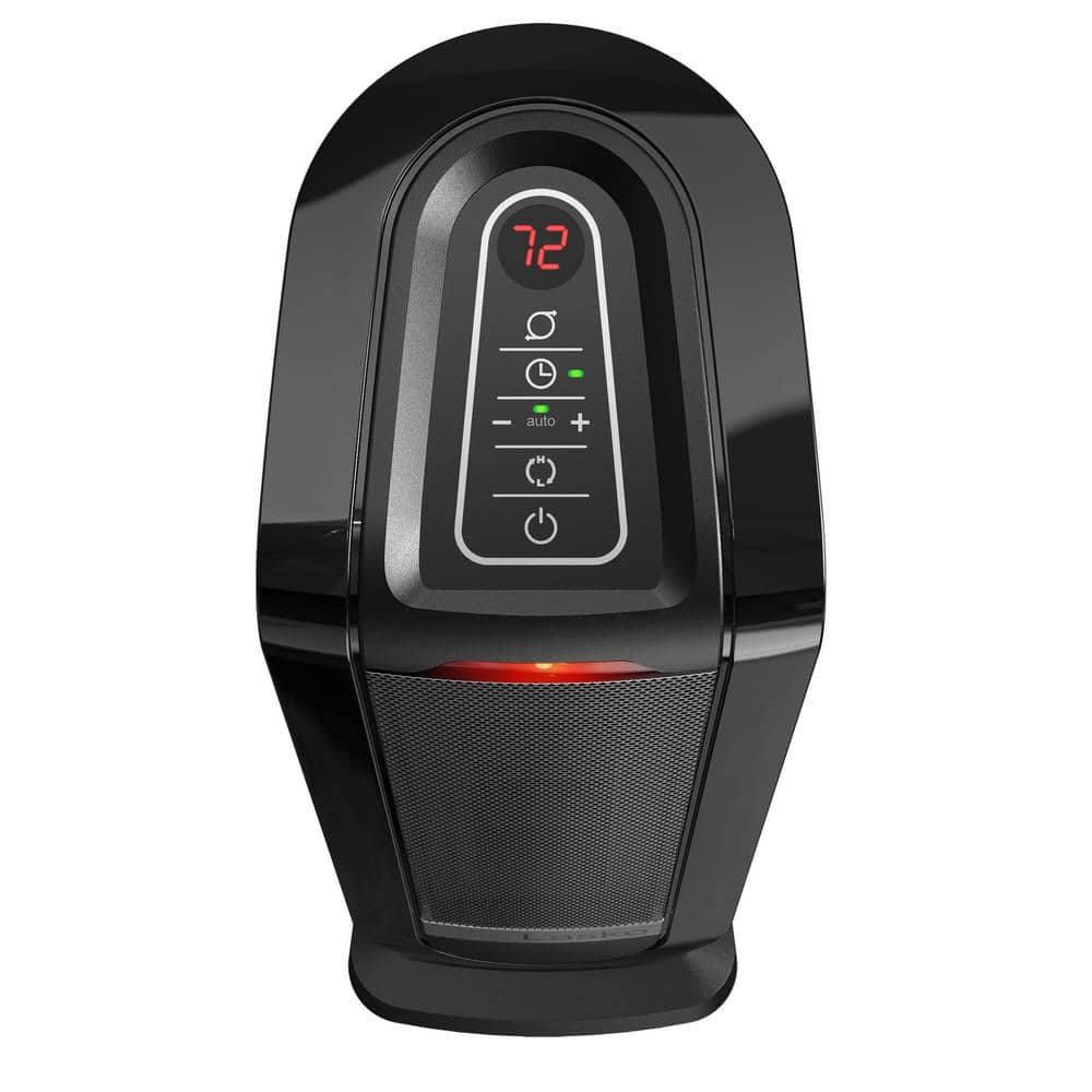 1500W 22 in. Black Electric Tower Oscillating Ceramic Space Heater with Digital Display, Timer and Remote Control - Hercitys