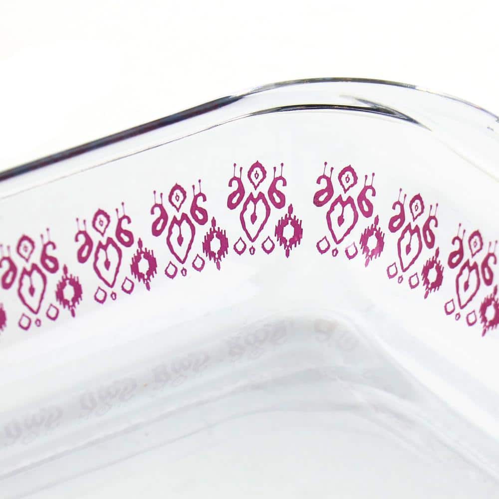 2-Piece 3.1 Qt. and 2.3 Qt. Glass Baker Set in Blue and Pink - Hercitys