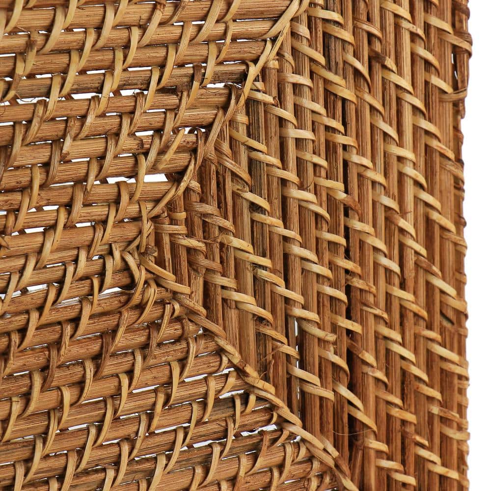 16 in. Rattan Woven Rectangular Placemat in Brown - Hercitys