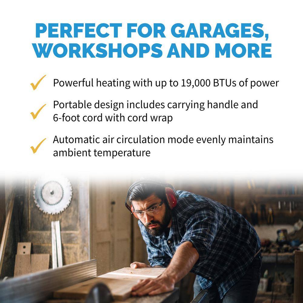 19,107 BTU 5600-Watt Electric Garage Heater - Hercitys