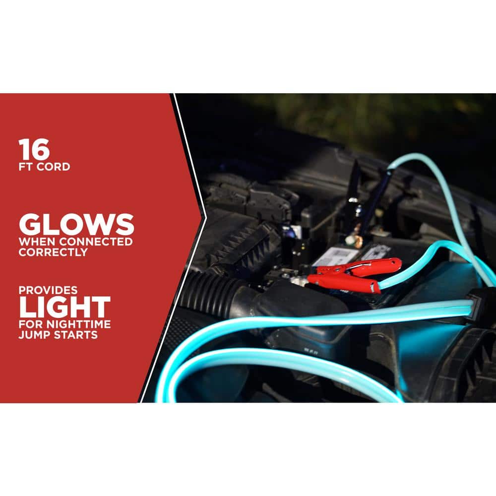 16 ft. 6-Gauge 180 Amp Blue Booster Cables - Hercitys