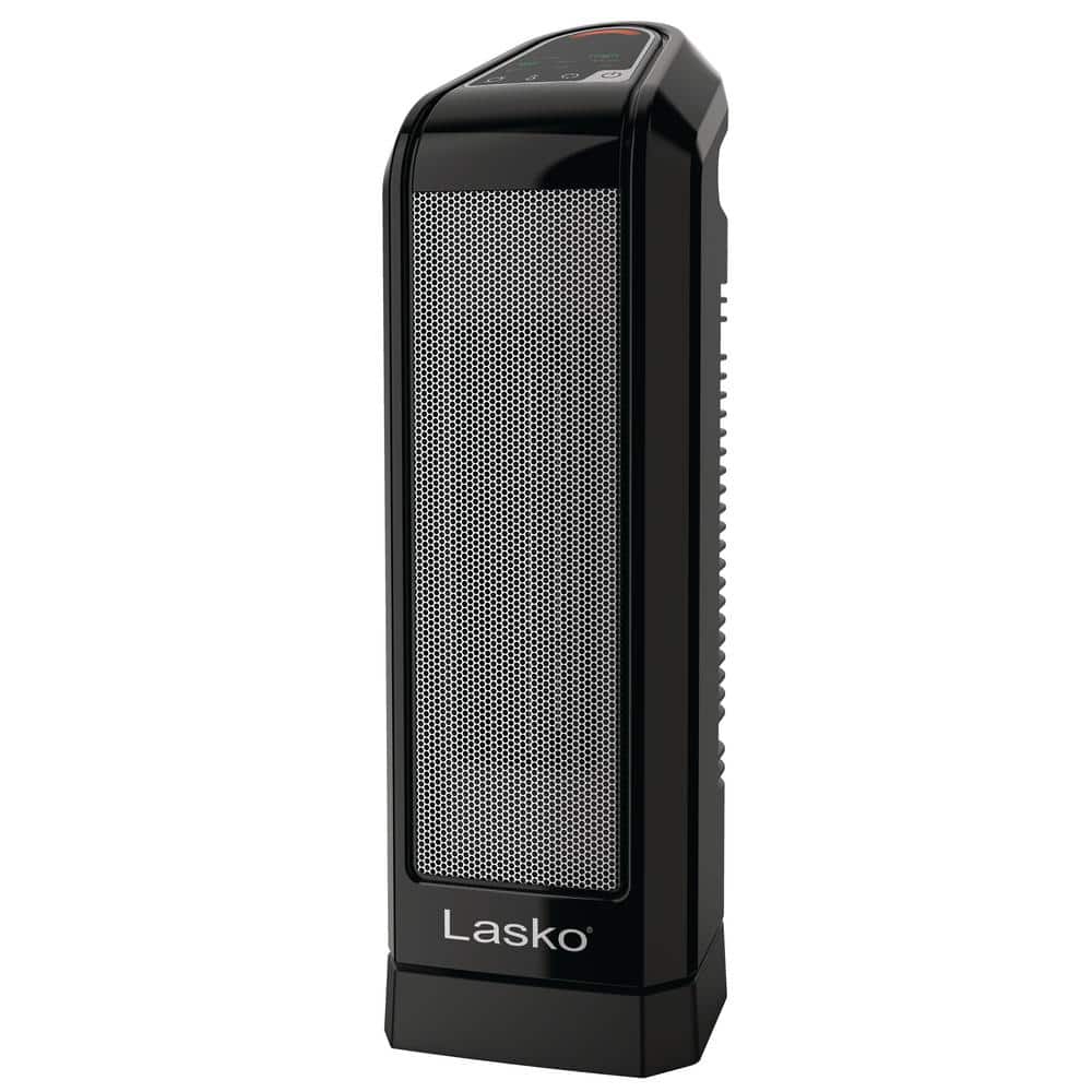 1500-Watt 16 in. Electronic Ceramic Tower Space Heater in Black with Touch Control and Adjustable Thermostat - Hercitys