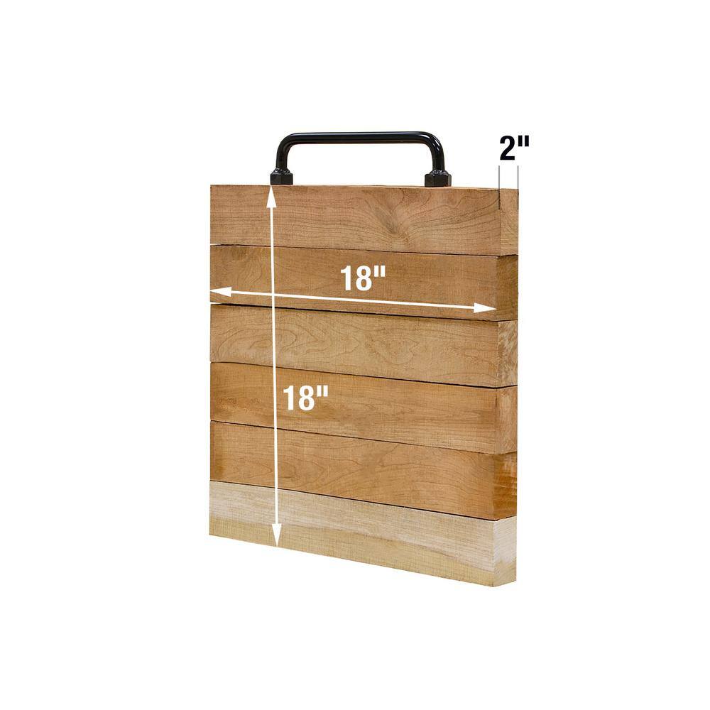 18 in. x 18 in. x 2 in. Hardwood Outrigger Pad - Hercitys