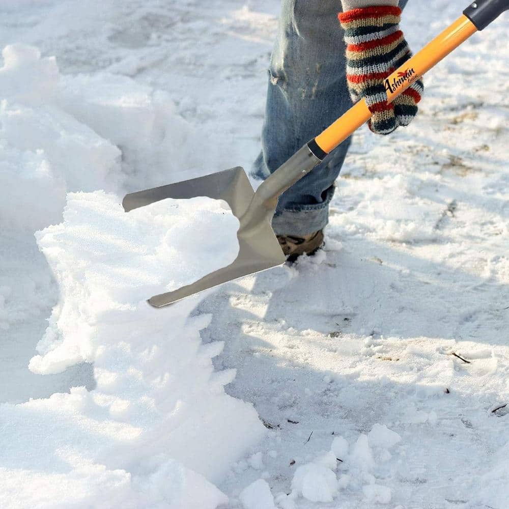46 in. L Durable Fiberglass Handle Large Aluminum Square Head Shovel, Ashman Snow Shovel Square Aluminum (6-Pack) - Hercitys