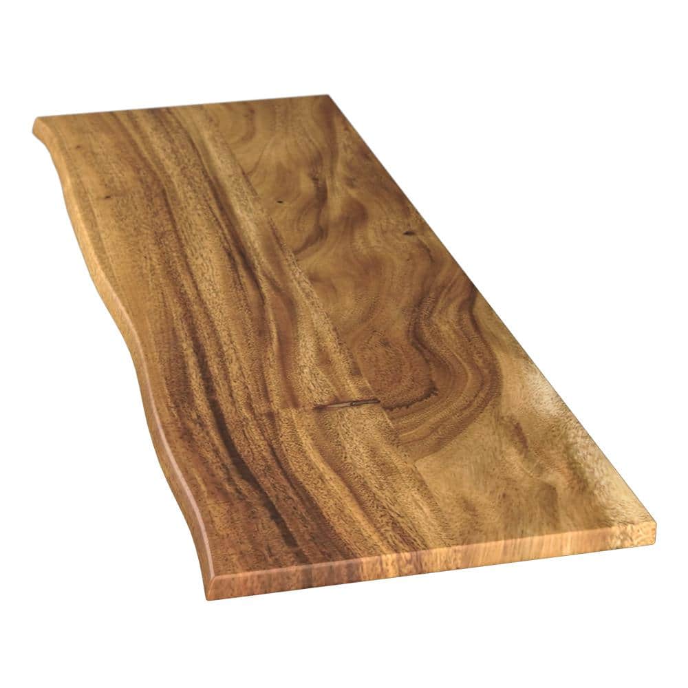 4 ft. L x 25 in. D Unfinished Birch Solid Wood Butcher Block Countertop With Square Edge - Hercitys