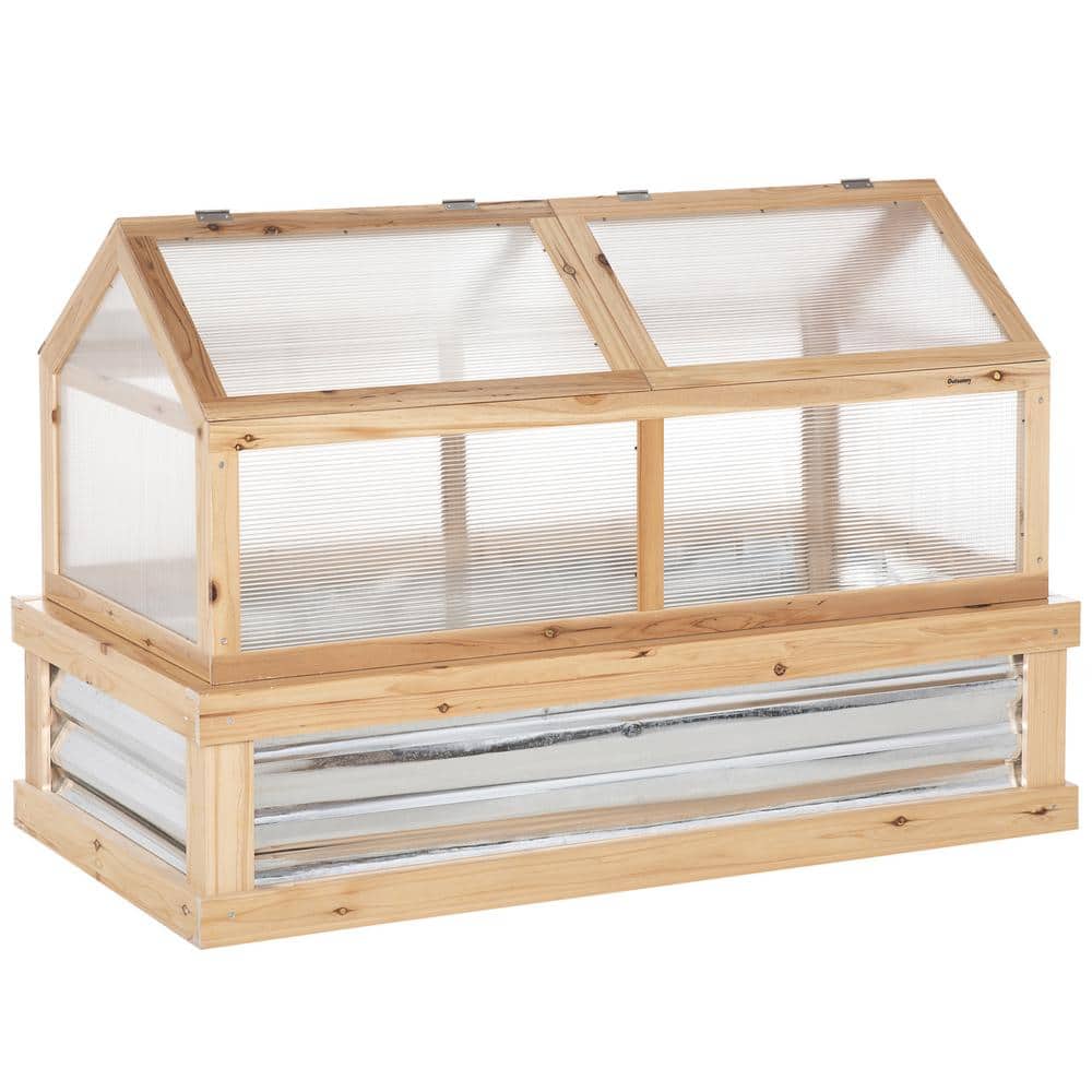 48 in. W x 24 in. D x 32.25 in. H Raised Garden Bed with Greenhouse Top - Hercitys