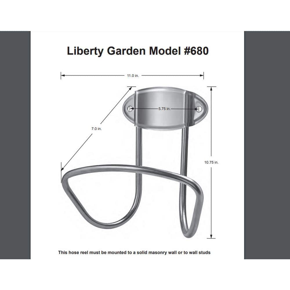 175 ft. Silver Steel Durable Hose Hanger Garden Hose Reel - Hercitys