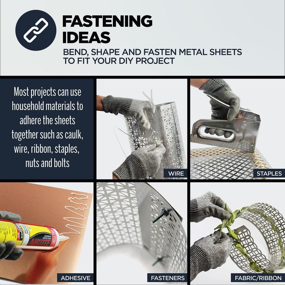 36 in. x 36 in. Cloverleaf Aluminum Sheet in Brass - Hercitys