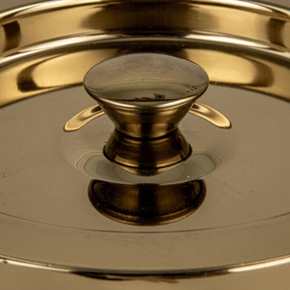 3-Quart Gold Rattan and Steel Ice Bucket - Hercitys