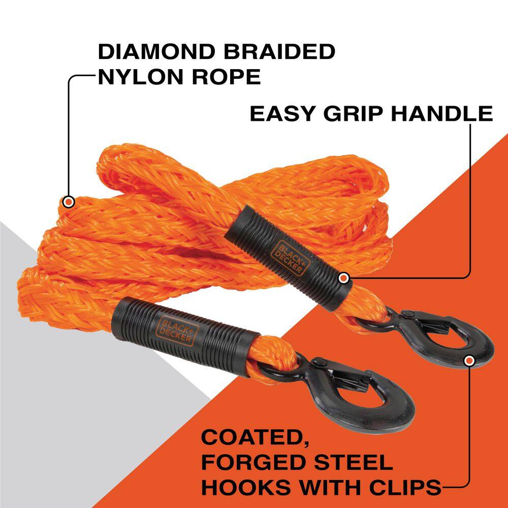 1.25 in. x 14 ft. Tow Rope with Clip Hooks and 4,500 lbs. Break Strength - Hercitys