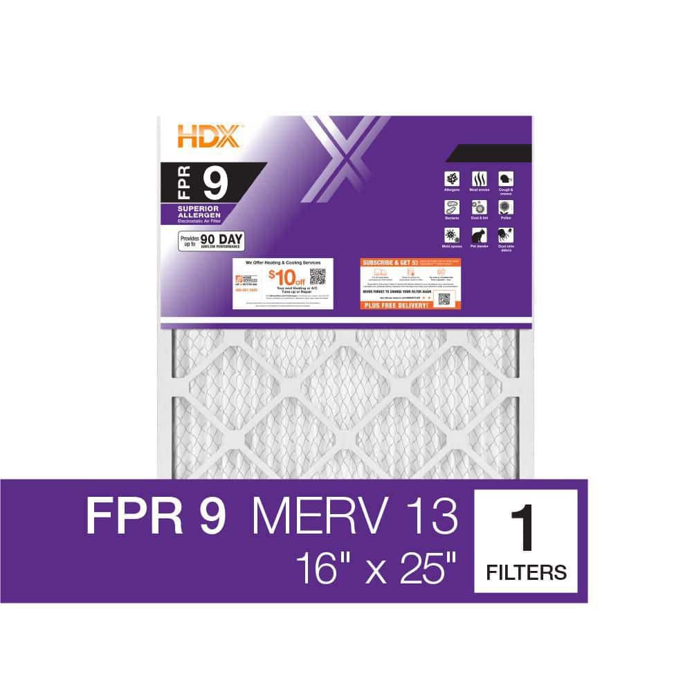 16 in. x 25 in. x 5 in. Trion AirBear Replacement Pleated Air Filter FPR 9, MERV 13 - Hercitys